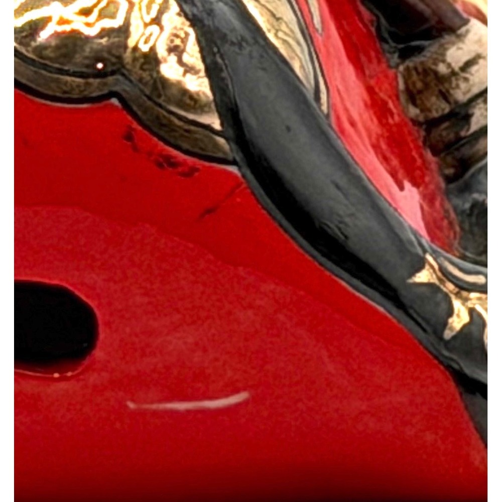 Kutani Style Sleepingâ Boy Karako Porcelain Figurine Red Gold Moriage Japan - Picture 9 of 9